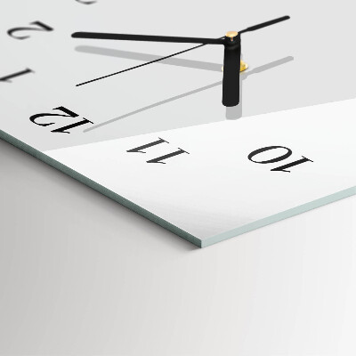 Vertikale glas wanduhr Kurve