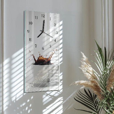 Wanduhr mit motiv vertikal Kaffee