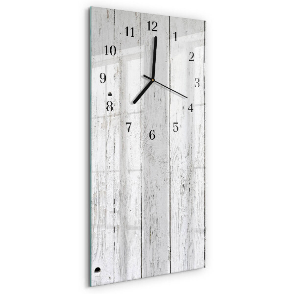 Vertikale glas wanduhr Holz