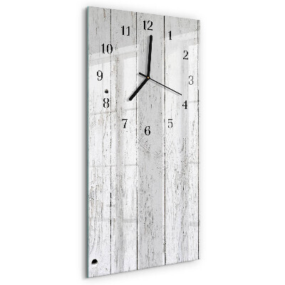 Vertikale glas wanduhr Holz