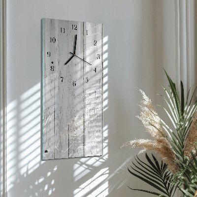 Vertikale glas wanduhr Holz