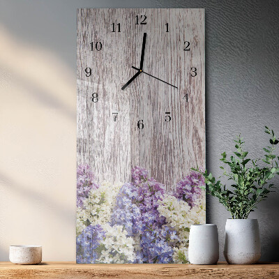 Vertikale glas wanduhr Ohne