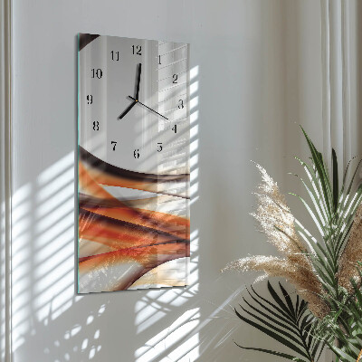 Vertikale glas wanduhr Abstraktion
