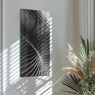 Vertikale glas wanduhr Abstraktion