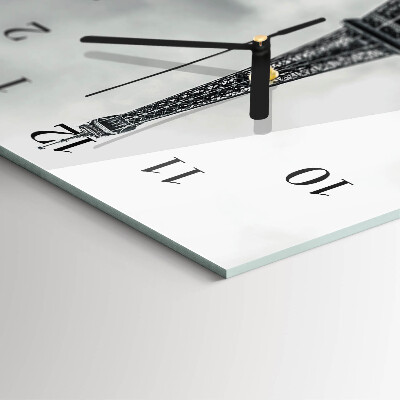 Wanduhr design ausgefallen vertikal Blick auf den Eiffelturm