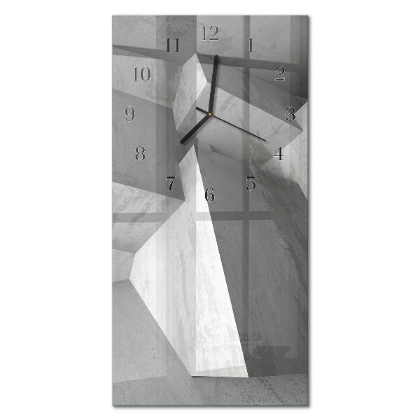 Vertikale glas wanduhr Abstrakte Kunst