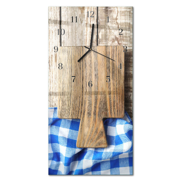 Vertikale glas wanduhr Pflanzenblätter
