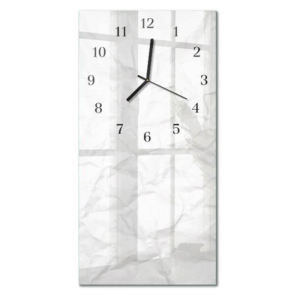 Vertikale glas wanduhr Graphit
