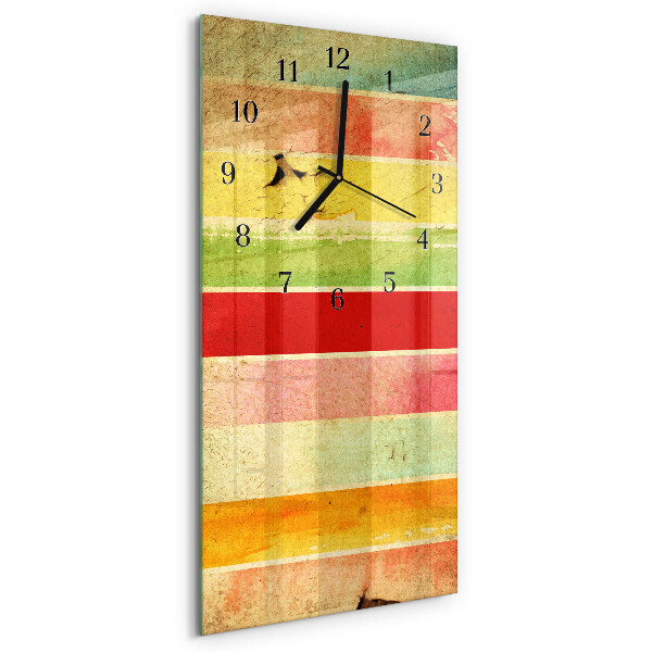 Vertikale Uhr Bunte Wand