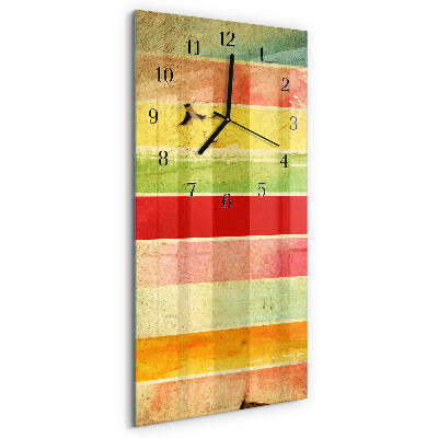 Vertikale Uhr Bunte Wand