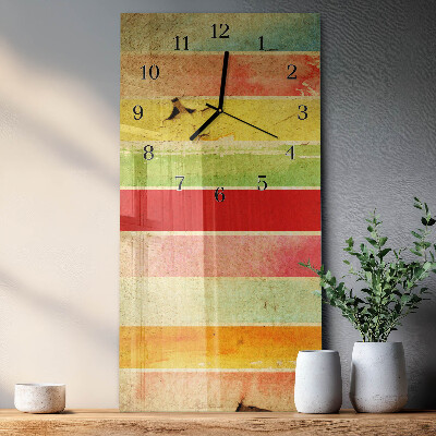 Vertikale Uhr Bunte Wand