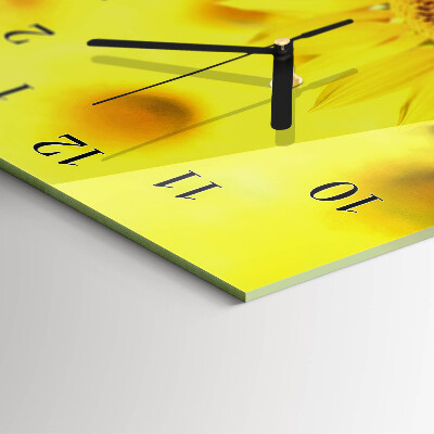 Wanduhr design ausgefallen vertikal Sonnenblume