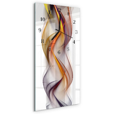 Vertikale glas wanduhr Abstraktion