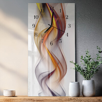 Vertikale glas wanduhr Abstraktion