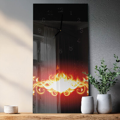 Vertikale Uhr Feuerblume