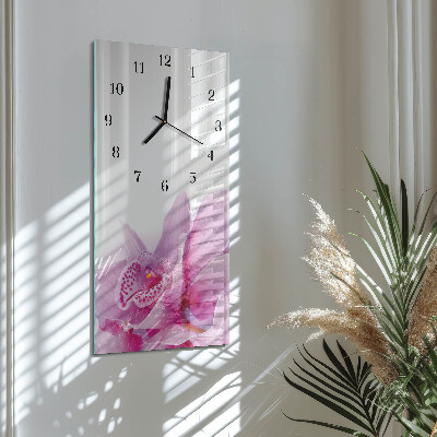 Wanduhr mit motiv vertikal Orchidee