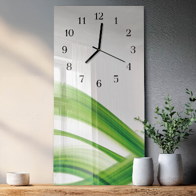 Vertikale glas wanduhr Abstrakte Welle