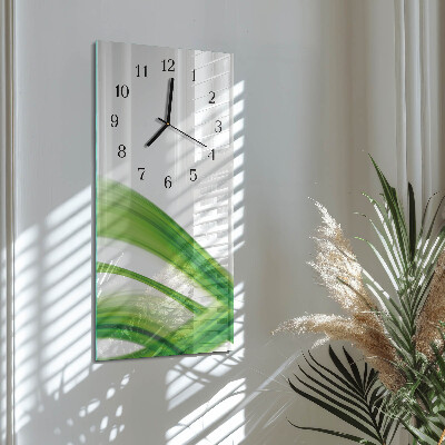 Vertikale glas wanduhr Abstrakte Welle