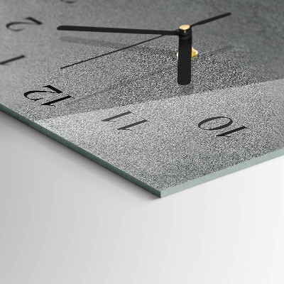 Vertikale glas wanduhr Marmorwand