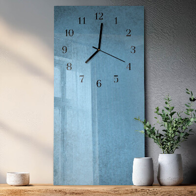 Vertikale glas wanduhr Eismuster