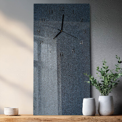 Vertikale glas wanduhr Plastik