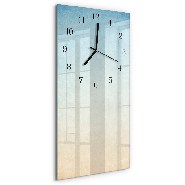 Vertikale glas wanduhr Muster
