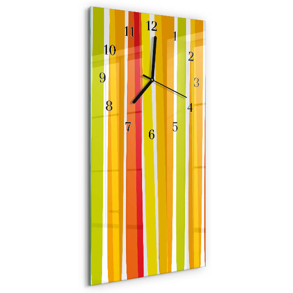 Vertikale glas wanduhr Streifen
