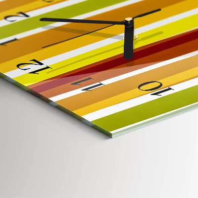 Vertikale glas wanduhr Streifen