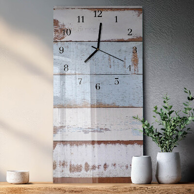 Vertikale glas wanduhr Wand