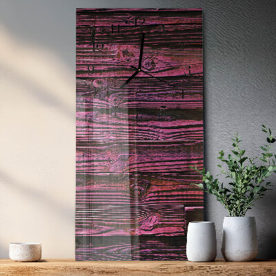 Vertikale glas wanduhr Holzpaneele