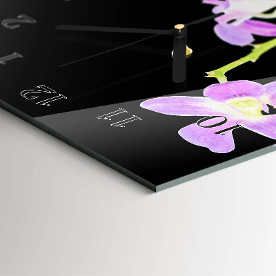 Wanduhr design ausgefallen vertikal Blumen