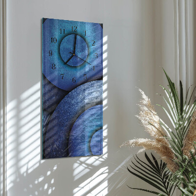 Vertikale glas wanduhr Die Kunst der Räder