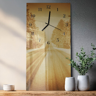 Vertikale glas wanduhr Weit