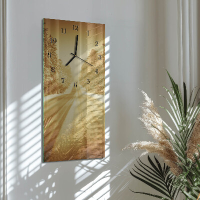 Vertikale glas wanduhr Weit