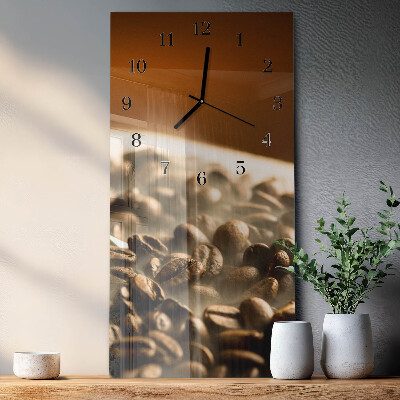 Wanduhr mit motiv vertikal Kaffeebohnen