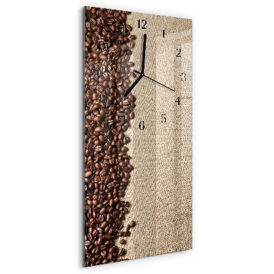 Moderne wanduhr vertikal Kaffeebohnen