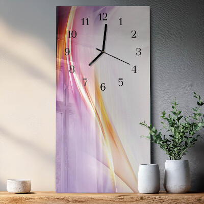 Vertikale glas wanduhr Abstraktion
