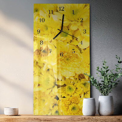 Wanduhr design ausgefallen vertikal Blumen