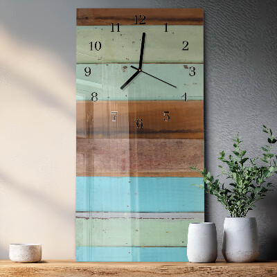 Vertikale glas wanduhr Platte