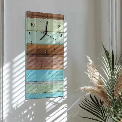 Vertikale glas wanduhr Platte