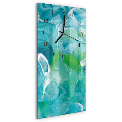 Vertikale glas wanduhr Welle