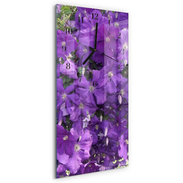 Vertikale glas wanduhr Primeln