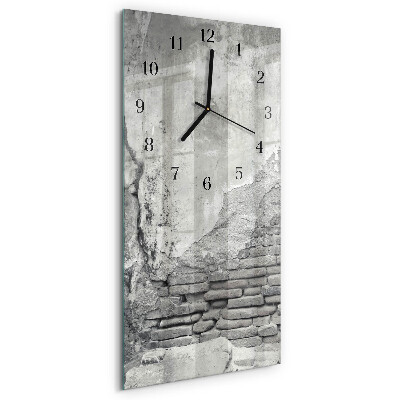 Vertikale glas wanduhr Wand