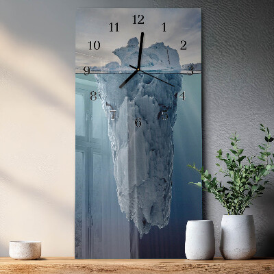 Wanduhr design ausgefallen vertikal Gletscher