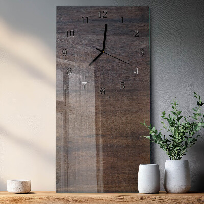 Vertikale glas wanduhr Holzbrett