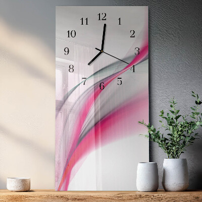 Vertikale glas wanduhr Abstraktion