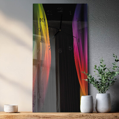 Vertikale glas wanduhr Abstraktion