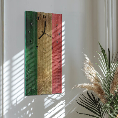 Vertikale Uhr Italienische Flagge