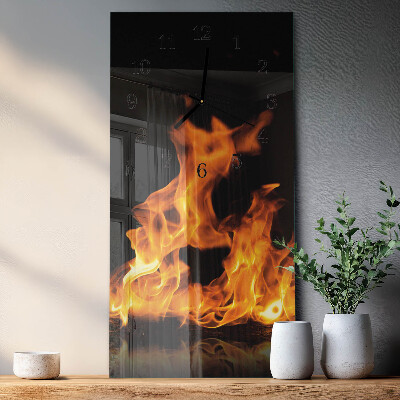 Wanduhr mit motiv vertikal Feuer