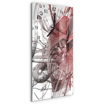 Vertikale glas wanduhr Chaos